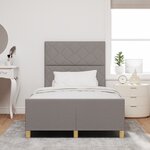 vidaXL Cadre de lit en Taupe - 120x190 cm  Tissu