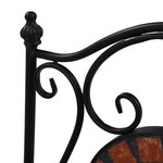 vidaXL Chaises de bistrot mosaïque 2 Pièces Marron Céramique