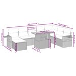 vidaXL Salon de jardin avec coussins 9 Pièces beige résine tressée
