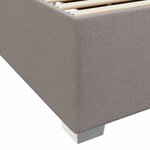 vidaXL Cadre de lit avec matelas Taupe 140 x 200 cm tissu