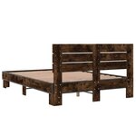 vidaXL Cadre de lit sans matelas chêne fumé 140x200 cm