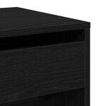 Coiffeuse vidaXL avec miroir en bois d'ingénierie chêne noir