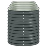 vidaXL Lit surélevé de jardin 240x80x81 cm Acier galvanisé Gris