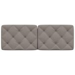 vidaXL Coussin de tête de lit taupe 120 cm tissu