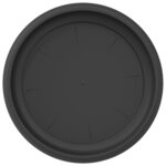 vidaXL Plateau à fleurs rond 24 Pièces Noir Ø 19 x 2 cm Plastique
