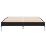 vidaXL Cadre de lit sans matelas noir 150x200 cm