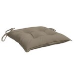 vidaXL Coussins de chaise 4 Pièces taupe 50x50x7 cm tissu oxford