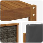 vidaXL Ensemble de canapés d'extérieur 8 pc Naturel et Anthracite