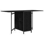 vidaXL Table à dîner 144 x 60 x 75 cm Bois d'ingénierie Chêne noir