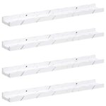 vidaXL Étagère Murale 4 pc Marbre blanc 60 x 9 x 3 cm