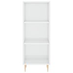 vidaXL Buffet haut Blanc brillant 34 5x34x180 cm Bois d'ingénierie