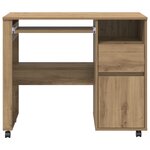 vidaXL Bureau en Chêne Artisanal Chêne artisanal Bois d'ingénierie Moyen
