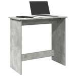 vidaXL Bureau Gris béton 80x40x75 cm Aggloméré