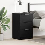 vidaXL Cabinet de chevet Chêne noir 40 x 65 x 65 cm Bois d'ingénierie