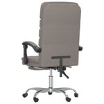 vidaXL Fauteuil de massage inclinable de bureau Taupe Tissu