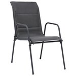 vidaXL Mobilier de salle à manger d'extérieur 5 Pièces Acier Anthracite