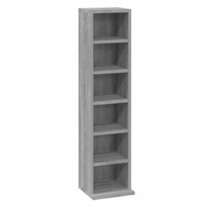vidaXL Armoire à CD Sonoma gris 21x20x88 cm Bois d'ingénierie