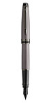 Waterman expert stylo plume  argent métallisé  plume fine  encre bleue  coffret cadeau