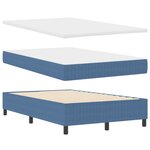vidaXL Lit à ressorts avec matelas en bleu  120 x 200 cm  velours côtelé.