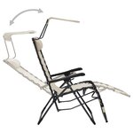 Vidaxl chaises pliables de terrasse 2 pièces textilène crème