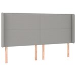 vidaXL Sommier à lattes de lit matelas LED Gris clair 160x200 cm Tissu