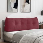 vidaXL Coussin de Dos Bordeaux 140 x 24 x 50 cm tissu