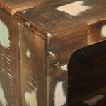 vidaXL Table basse Multicolore 50 x 50 x 35 cm Bois Recyclé Solide