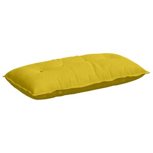 vidaXL Coussin de Dos Jaune 100 x 50 cm Tissu en velours côtelé