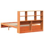 vidaXL Cadre de lit avec tête de lit de rangement 2 Pièces Brun Ciré