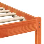 vidaXL Cadre de lit Marron cire 75 x 190 cm Bois massif en pin