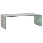 vidaXL Table basse Marron Marbre 98 x 45 x 31 cm Verre trempé