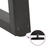 vidaXL Pieds de table à manger en V 3 pièces Anthracite 70 x (72-73 3) cm Acier