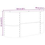 vidaXL Jardin surélevé marron avec aspect bois 160x80x81 cm en acier