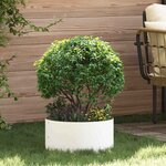 vidaXL Pots de jardin 5 Pièces Blanc 40 x 40 x 20 cm Acier