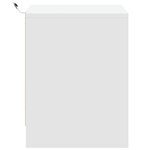 vidaXL Armoire de chevet avec lumières LED blanc bois d'ingénierie