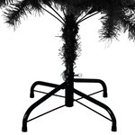 vidaXL Sapin de Noël artificiel avec support noir 120 cm PVC