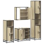 vidaXL Ensemble de meubles de salle de bain 4 Pièces chêne sonoma