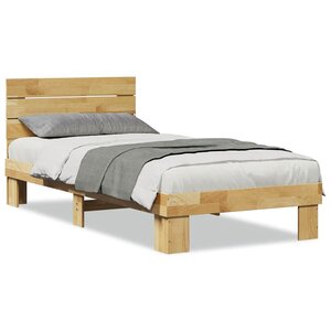 vidaXL Cadre de lit avec tête de lit sans matelas 90x190 cm