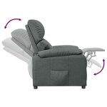 vidaXL Fauteuil inclinable Gris foncé Tissu