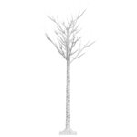 vidaXL Sapin de Noël 140 LED blanc chaud Saule 1 5 m Int/Ext