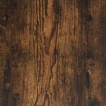 vidaXL Cadre de lit chêne fumé 150x200 cm bois d'ingénierie et métal
