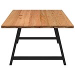 vidaXL Table à manger marron clair bois de chêne massif rectangulaire