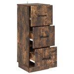 vidaXL Armoire à tiroirs Chêne fumé 33 x 34 5 x 87 cm