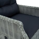 Vidaxl ensemble de salle à manger de jardin 5 pièces gris clair