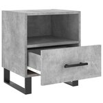 vidaXL Tables de chevet 2Pièces gris béton 40x35x47 5cm bois d’ingénierie