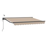 vidaXL Auvent rétractable électrique Beige et Anthracite 3 x 2 5 m