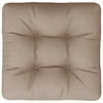 vidaXL Coussin de palette taupe 60x61 5x10 cm tissu