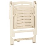 vidaXL Ensemble de bistro pliable 3 Pièces Plastique Blanc