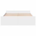 vidaXL Cadre de lit avec tiroirs sans matelas blanc 150x200 cm