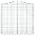 vidaXL Paniers à gabions arqués 13 Pièces 200x50x180/200 cm Fer galvanisé